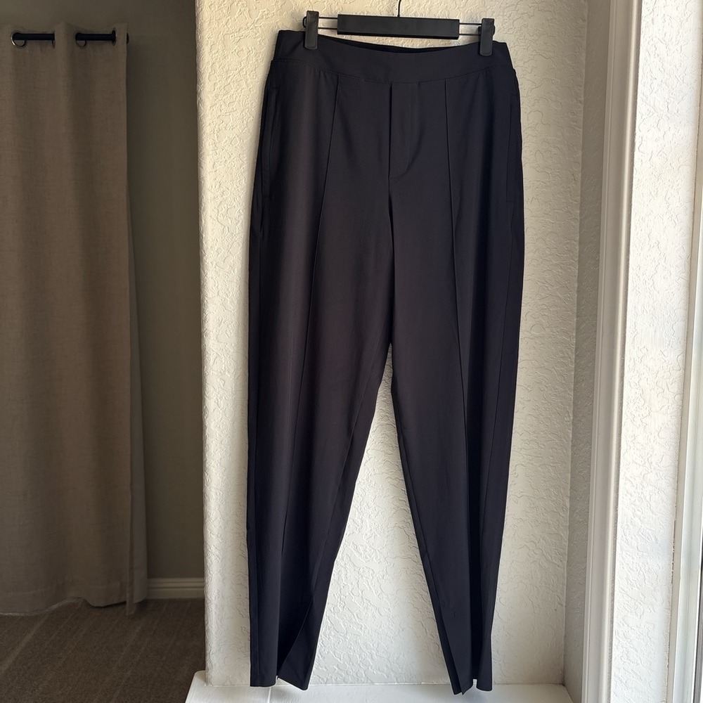 Athleta Womens 6 Pants Trousers Black Brooklyn Heights Wide Leg Stretch Pockets